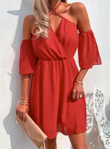 Fashion V-neck Halter Dress