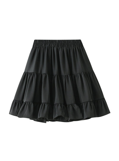 Leopard Print Chiffon Cake Skirt