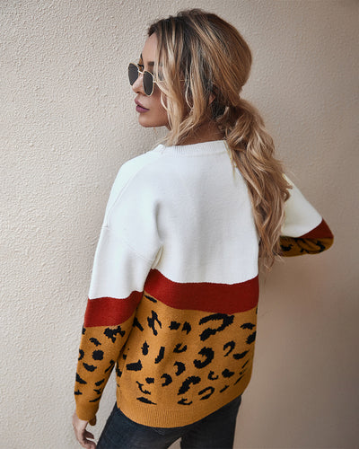 Autumn and Winter Leopard Sweater