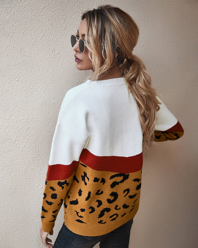 Autumn and Winter Leopard Sweater
