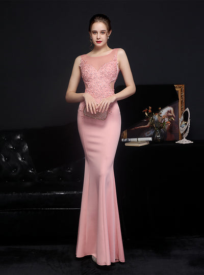 Sheath Appliques Beading Party Dress