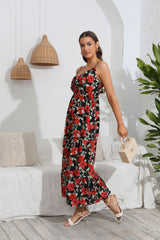 Women Strap Floral Bohemian Dress