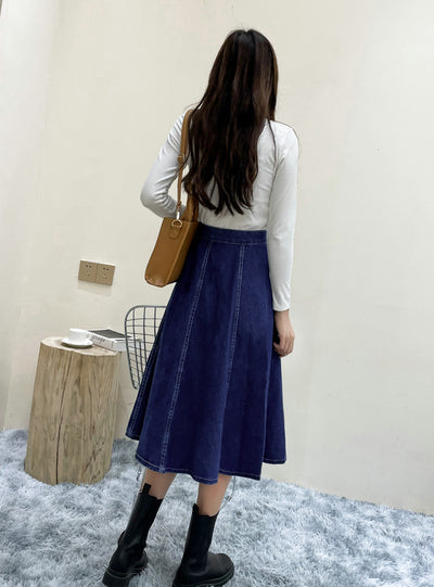 Women Long Denim Skirt
