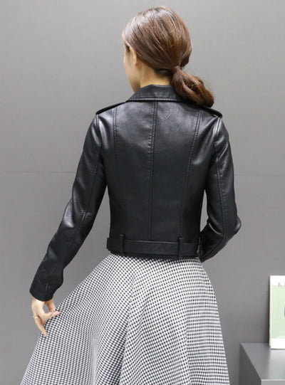 Soft Leather Jacket Zipper Motorcycle PU Leather Jacket