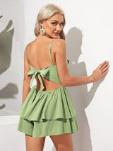 Open-back Bow Sexy Sling Dress