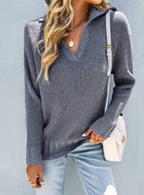 Winter Shirt Collar Sweater Top