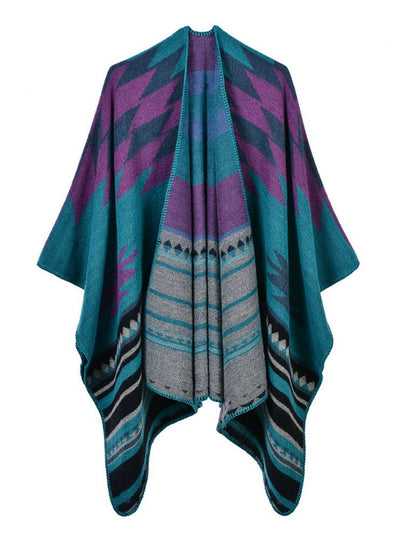 Lengthened Travel Camping Warm Double Cashmere Cloak