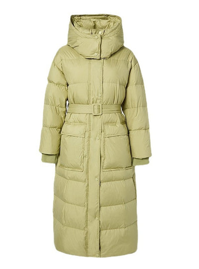 White Duck Down Padded Hooded Coat