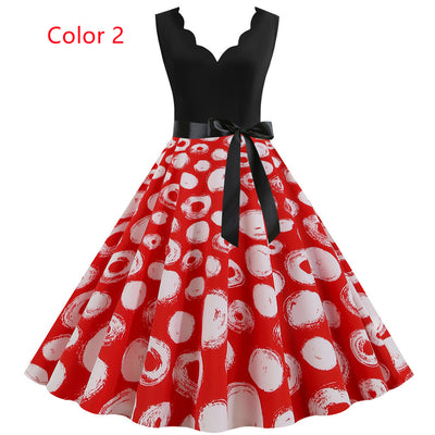 Sleeveless Burnt V-neck Party Dress