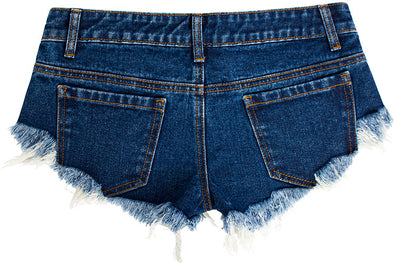 Rough-edged Denim Wide-leg Pants Shortd