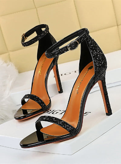 Thin Ultra-high Shining Sequins Sandals