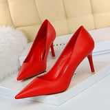 Shallow Pointed High Heel Shoes