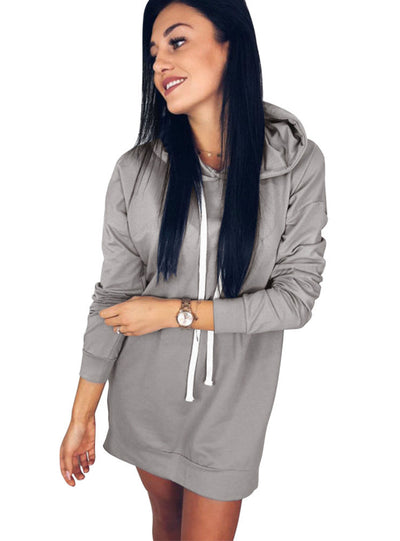 Round Neck Hooded Loose Long Sleeve Vests