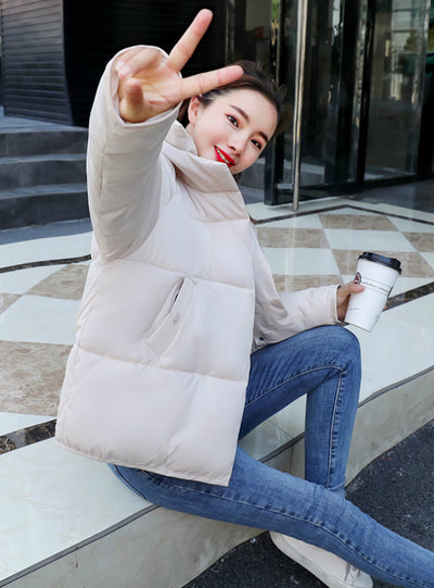 Women's Hooded Winter Loose Cotton-padded Jacket 