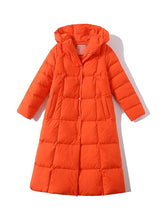 White Duck Down Long Hooded Winter Coat