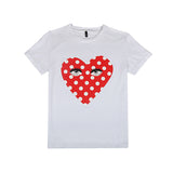 Love Polka Dot Printed Short Sleeve T-shirt
