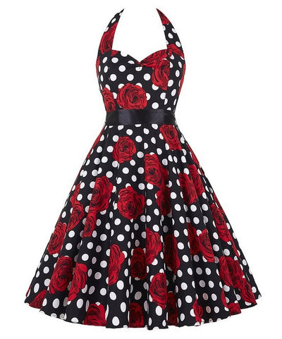 Retro 50s Slim Big Swing Dress