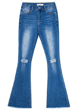 Cowboy Flared Trousers Holes Burrs Jeans