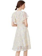 Lace Flying Sleeve Slim Dress