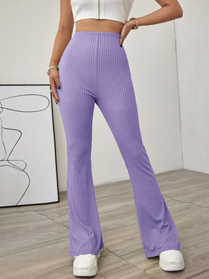 High Waist Slim Knitted Casual Pant