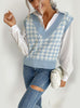 Thousand-bird V-neck Sweater Vest Knitted Vest