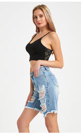 Straight Loose High Waist Middle Pants Jeans