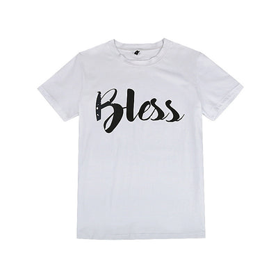 Short-sleeved Letter Print T-shirt