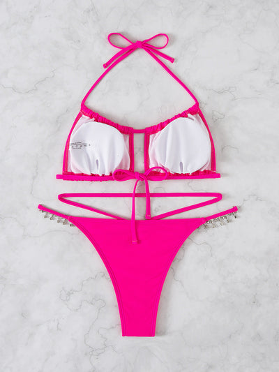 Sexy Hollow Split Swimsuit Bikini