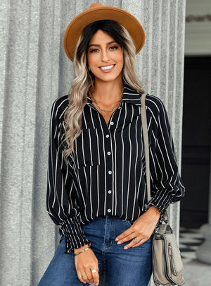 Striped Fashion Casual Loose Shirt