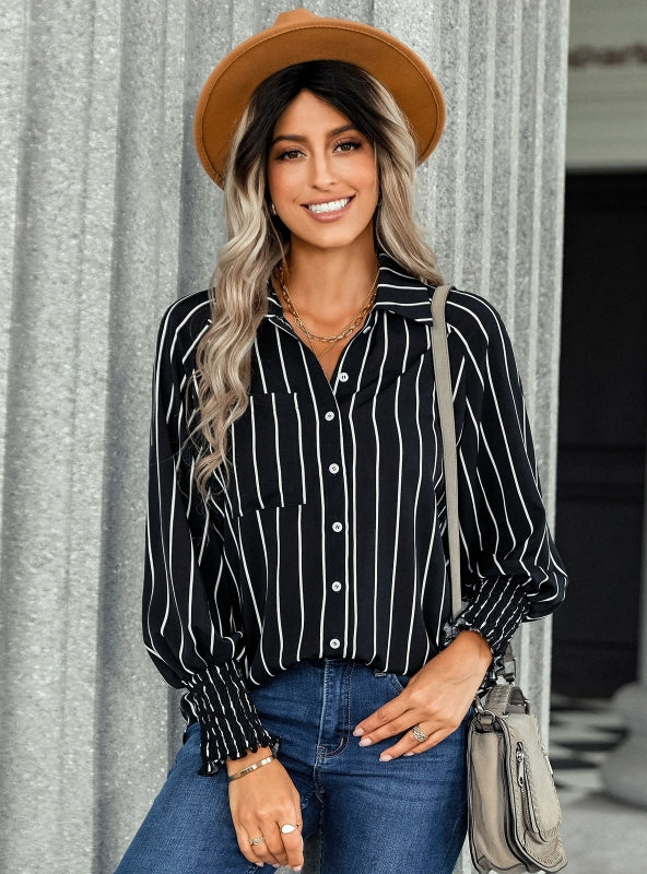 Striped Fashion Casual Loose Shirt