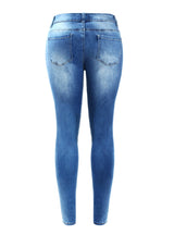 Denim Skinny Distressed Jeans For Women