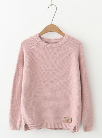 Women Sweater Pullovers Casual Split