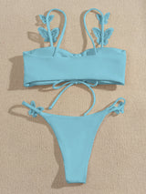 Solid Color Butterfly Sling Bikini