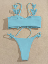 Solid Color Butterfly Sling Bikini