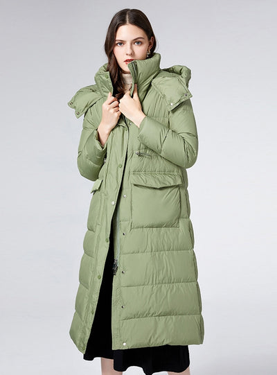 Thick Hooded Loose Coat White Duck Down Jacket
