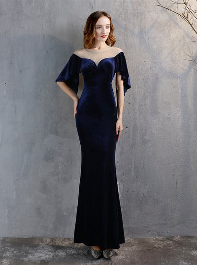 Sexy Velvet Mermaid Long Praty Dress