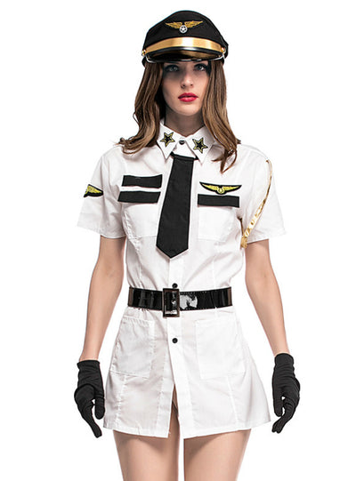 White Pilot Cosplay Shirt Role Play