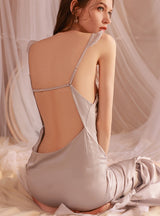 Summer Ice Silk Lace Sling Sexy Nightdress