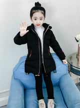 Thickened Coat Girl's Long Cotton-Padded Jacket