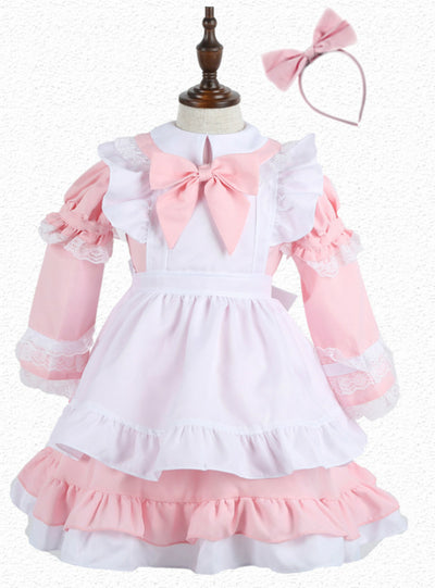 Kids Princess Lolita Dress Costumes Hollowen 