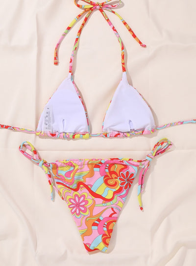 Floral Sexy Straps Swimsuit Bikini