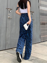 Printed Street Loose Casual Straight Pants