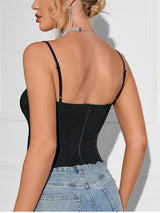 Sexy Fishbone Backless Tight Sling Top