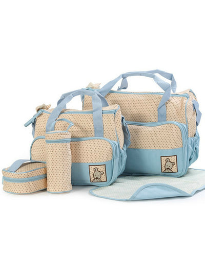 5pcs Baby Diaper Bag Suits For Mom Baby Bottle Holder
