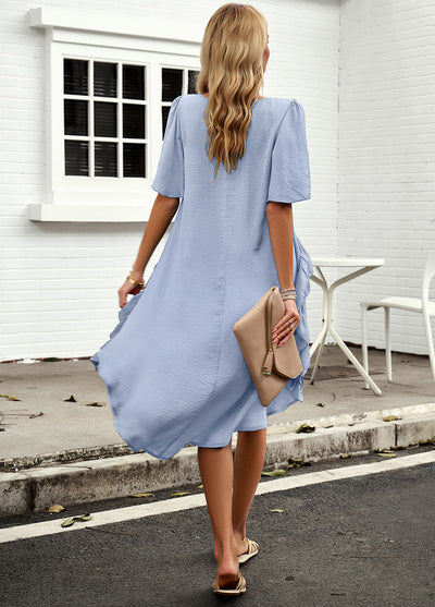 Women Ruffled Short-sleeved Shirt