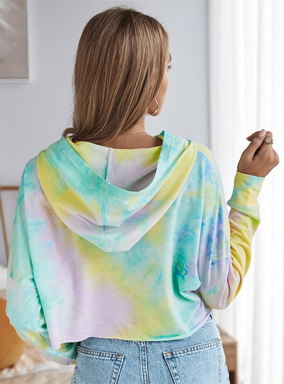 Fashion tie-dyed Short Hooded