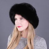 Mink Fur Hat With Fox Brim Fashion Hat