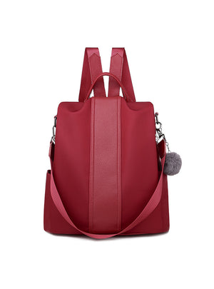 Women Retro Solid Color Backpack
