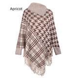 Women Cape Sweater Tassel Coat