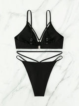 Sexy Sling Hollow Beach Split Swimsuit